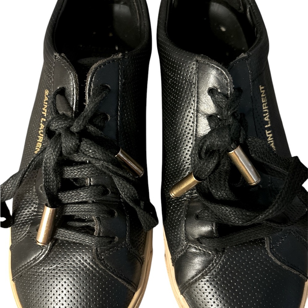 Saint Laurent Black Leather Sneakers